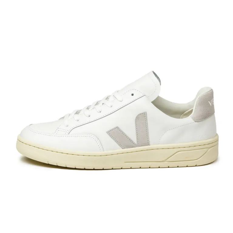 Weiße Sneaker*Veja V-12 Leather Extra White / Light Grey