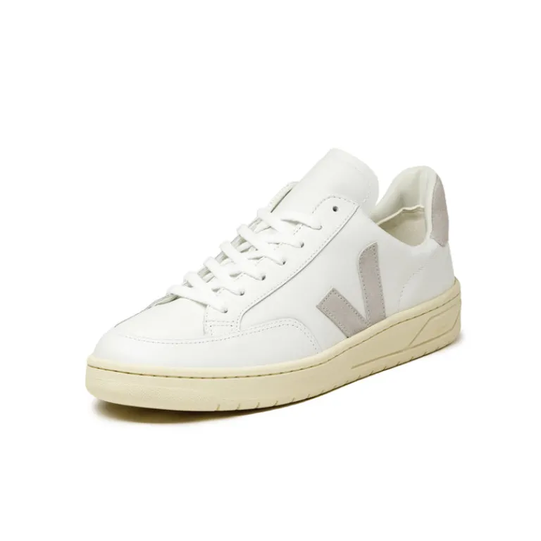 Weiße Sneaker*Veja V-12 Leather Extra White / Light Grey
