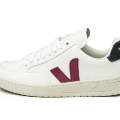 Weiße Sneaker*Veja V-12 Leather W Extra White / Marsala / Nautico