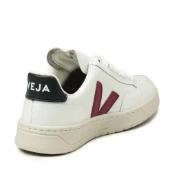 Weiße Sneaker*Veja V-12 Leather W Extra White / Marsala / Nautico