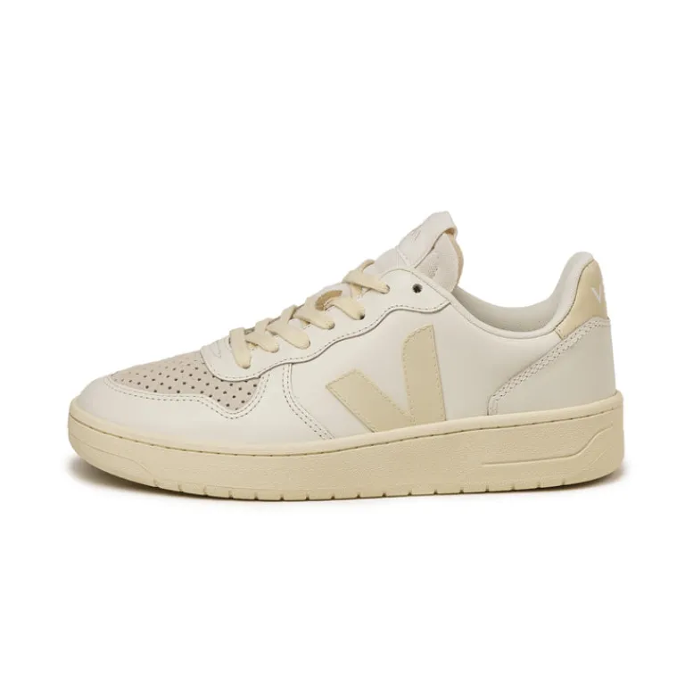 Weiße Sneaker*Veja V-10 Leather W Pure / Claire
