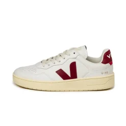 Weiße Sneaker*Veja V-90 O.T. W Extra White / Marsala