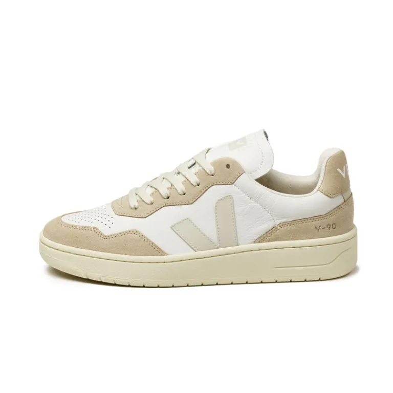 Weiße Sneaker*Veja V-90 W *Aegean Project* Extra White / Pierre / Almond