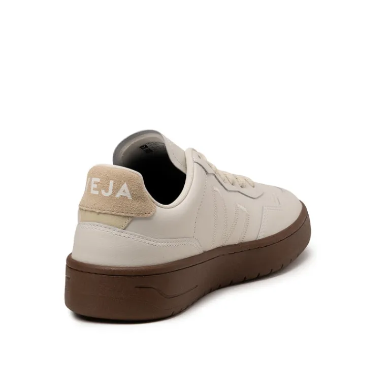 Plateau Sneaker|Weiße Sneaker*VEJA V-90 ZZ O.T. White / Pierre / Almond