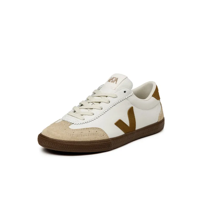 Weiße Sneaker*Veja Volley *O.T. Leather* White / Tent / Bark