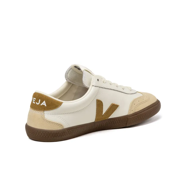 Weiße Sneaker*Veja Volley *O.T. Leather* White / Tent / Bark