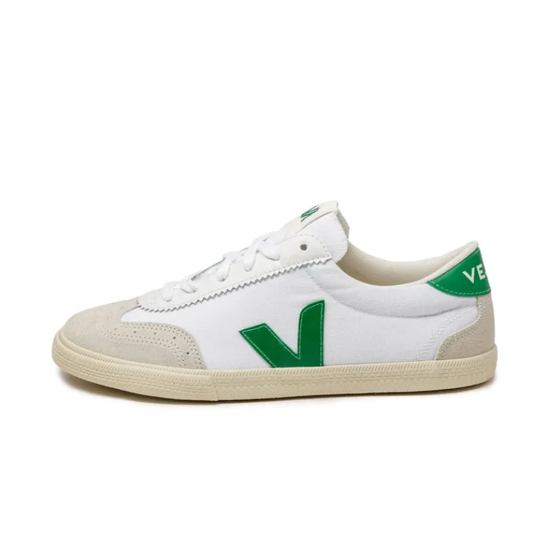 Weiße Sneaker*Veja Volley W *Canvas* White / Emeraude