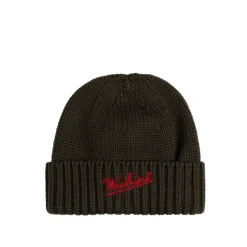 Beanies*Woolrich Merino Wool Logo Beanie Dark Green